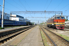Электровоз на стоянке вокзала Краснодар-1