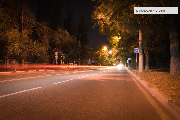 Улица 40-летия Победы в ночное время