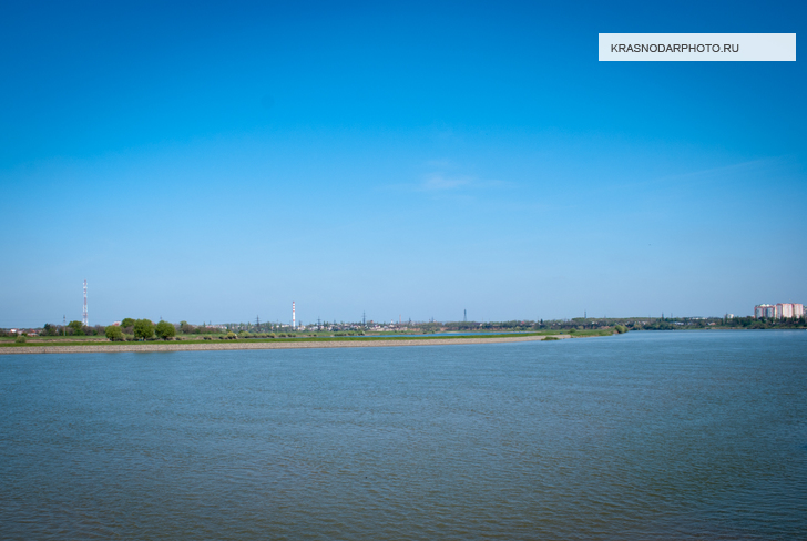 Река Кубань в Юбилейном микрорайоне