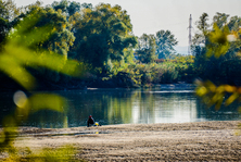 Рыбак на реке Кубань