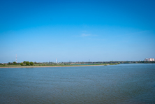 Река Кубань в Юбилейном микрорайоне