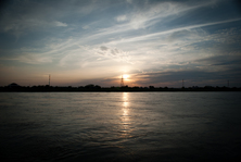 Закат на реке Кубань